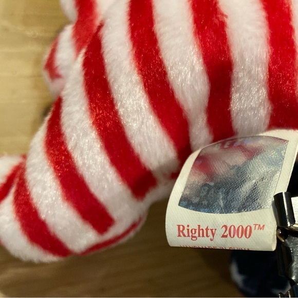 NWT Vintage “Righty 2000” Beanie Baby.Date of birth 7/4/2000. Plastic tag holder - Picture 14 of 16